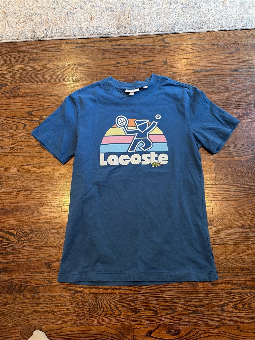 Lacoste Blue Retro Tennis Logo Tee